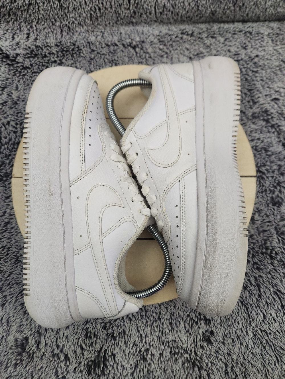 Nike Court Vision Alta Triple White Shoes Women's Size 7.5 - Picture 5 of 9